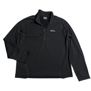 Eddie Bauer Charcoal Quarter-Zip Fleece